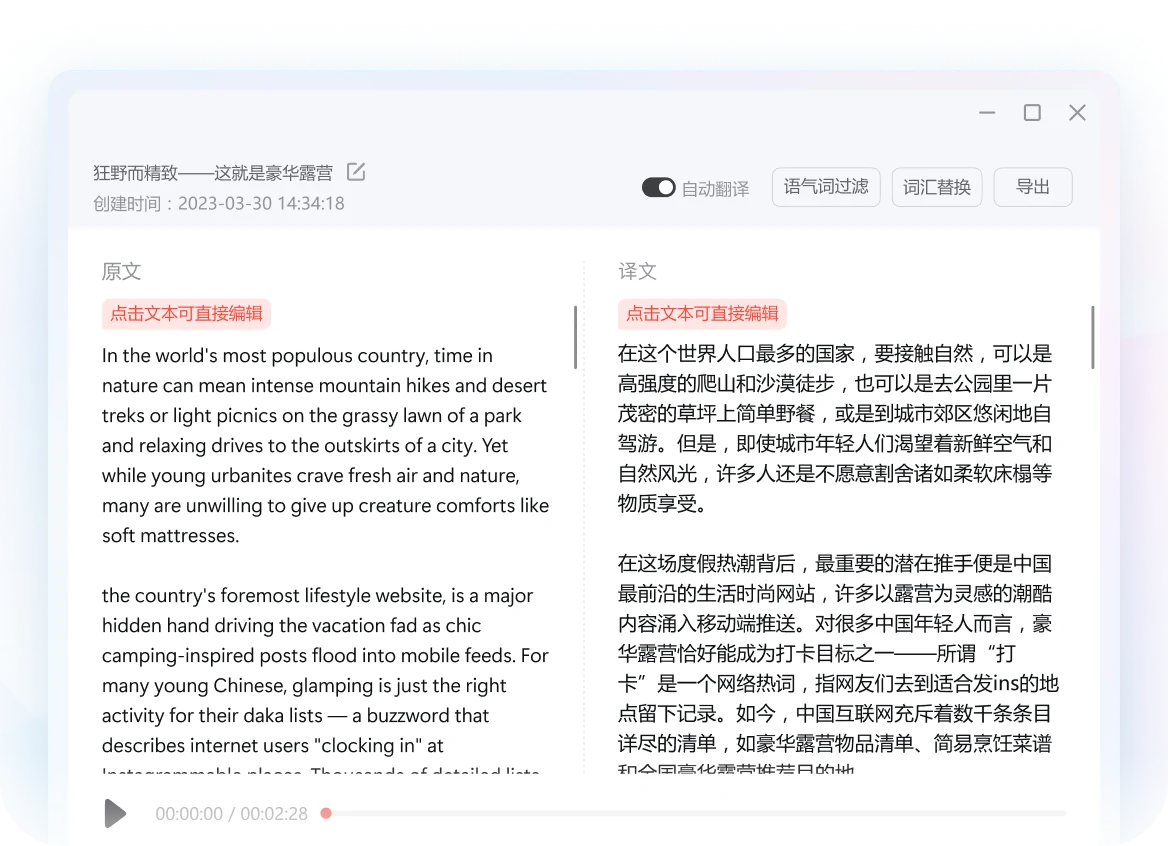 有道翻译桌面端功能界面，展示商务邮件术语应用指南